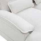 Canapé d'angle en U 6 places, convertible avec coussins lombaires pour salon, appartement