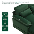 Canapé d'angle en U 6 places, convertible avec coussins lombaires pour salon, appartement