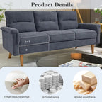 Canapé d'intérieur OVIOS Fluffy Cushion avec pieds en bois