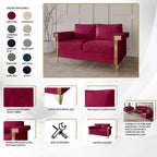 Ensemble de salon 2 pièces CraftPorch Glam en velours capitonné