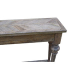 Console Arin de 183 cm à pieds tournés, en bois de manguier massif