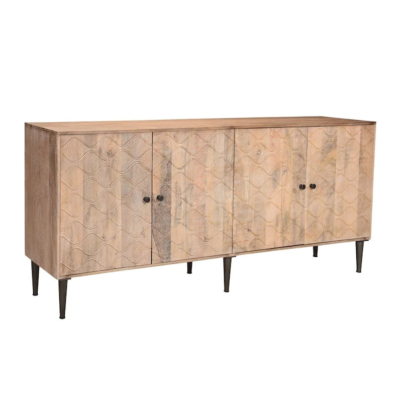 Buffet à 4 portes Caden Wave en bois