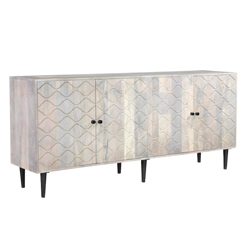 Buffet à 4 portes Caden Wave en bois