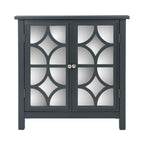 Meuble double porte à finition miroir