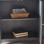Meuble double porte à finition miroir
