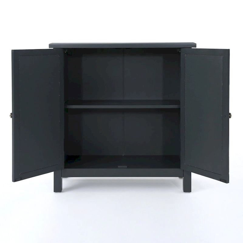 Meuble double porte à finition miroir