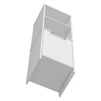 Garde-manger de cuisine Feery, Armoire à porte unique, Étagères intérieures et extérieures, Finition blanche