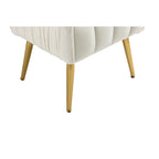 Fauteuil d'appoint moderne en velours avec ottoman pour salon/chambre à coucher/salon de manucure