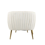 Fauteuil d'appoint moderne en velours avec ottoman pour salon/chambre à coucher/salon de manucure