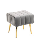 Fauteuil d'appoint moderne en velours avec ottoman pour salon/chambre à coucher/salon de manucure