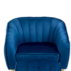 Fauteuil d'appoint moderne en velours avec ottoman pour salon/chambre à coucher/salon de manucure