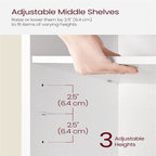 Organisateur de rangement pour chaussures - 11,8P x 34,2L x 18,9H