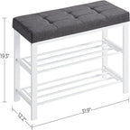 Étagère à chaussures à 3 niveaux pour entrée - 12,2P x 31,9L x 19,3H