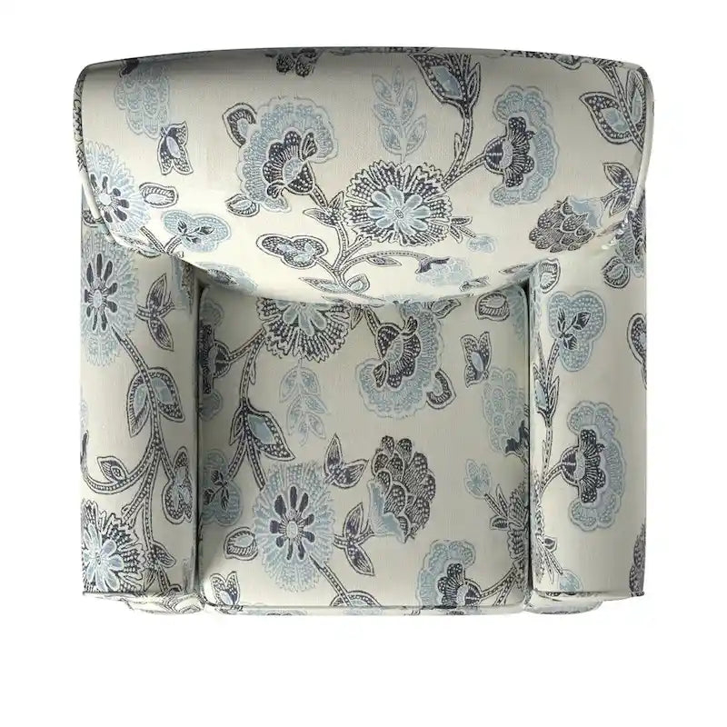 Fauteuil d'appoint Maya Indigo crème et bleu