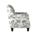 Fauteuil d'appoint Maya Indigo crème et bleu