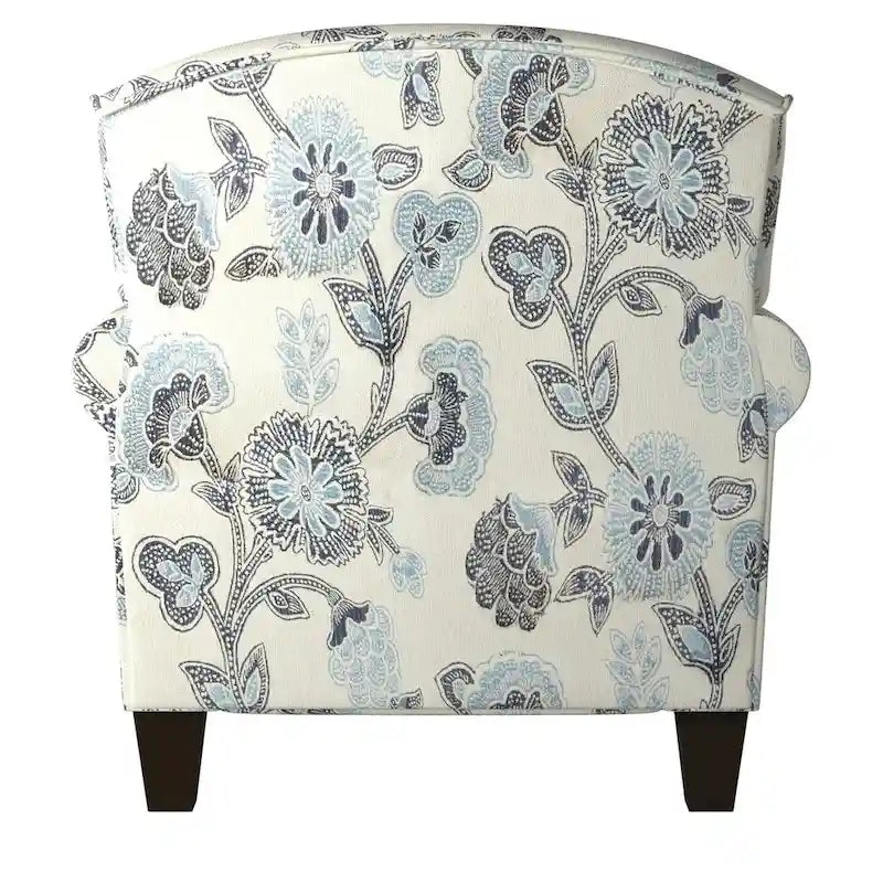 Fauteuil d'appoint Maya Indigo crème et bleu