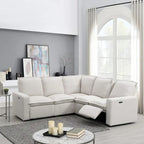 Power Recliner Chair L-Shaped Sectional Sofa, Home Theater Seating Soft Chair