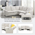 Fauteuil inclinable électrique Canapé d'angle en L, Siège de cinéma maison Fauteuil moelleux