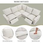 Fauteuil inclinable électrique Canapé d'angle en L, Siège de cinéma maison Fauteuil moelleux
