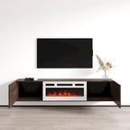Meuble TV flottant Baja WH-EF avec cheminée