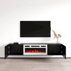 Meuble TV flottant Baja WH-EF avec cheminée