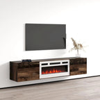 Meuble TV flottant Baja WH-EF avec cheminée