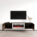Meuble TV flottant Baja WH-EF avec cheminée