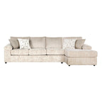 Canapé sectionnel Nason en velours côtelé à grosses côtes avec fauteuil et pouf de Roundhill Furniture