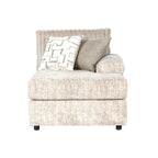 Canapé sectionnel Nason en velours côtelé à grosses côtes avec fauteuil et pouf de Roundhill Furniture