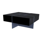 Table basse avec 4 compartiments de rangement cachés