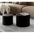 Tables gigognes lot de 2, ensemble de tables basses en MDF pour salon