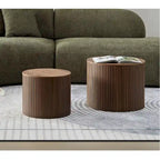 Tables gigognes lot de 2, ensemble de tables basses en MDF pour salon