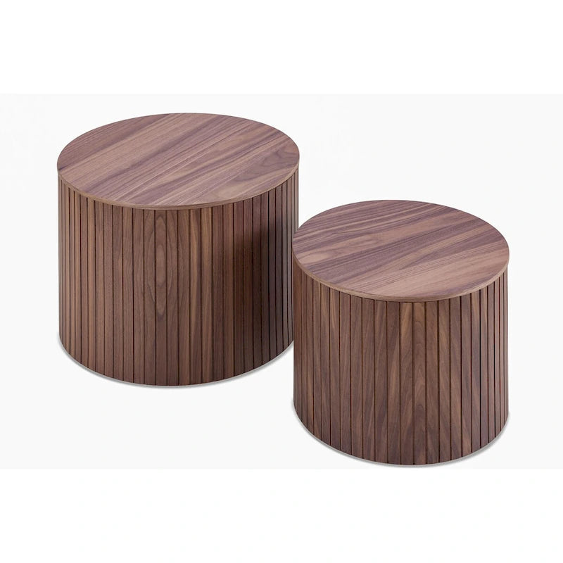 Tables gigognes lot de 2, ensemble de tables basses en MDF pour salon