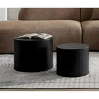 Tables gigognes lot de 2, ensemble de tables basses en MDF pour salon