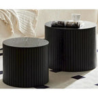 Tables gigognes lot de 2, ensemble de tables basses en MDF pour salon