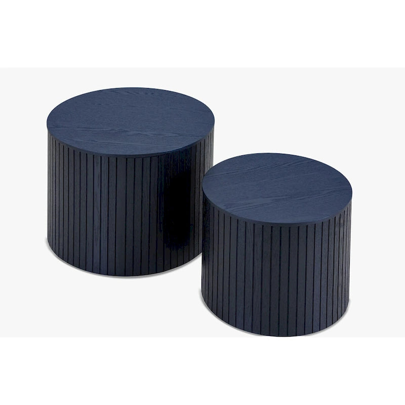 Tables gigognes lot de 2, ensemble de tables basses en MDF pour salon