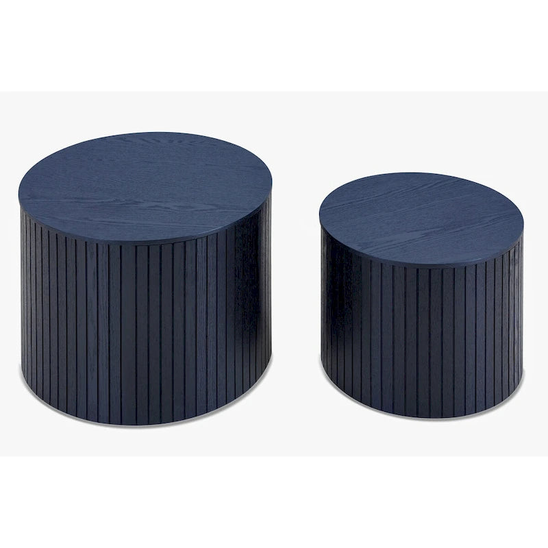 Tables gigognes lot de 2, ensemble de tables basses en MDF pour salon