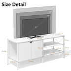Meuble TV console Pellebant avec meuble de rangement – 140 cm (L) * 40 cm (P) * 61 cm (H)