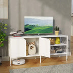 Meuble TV console Pellebant avec meuble de rangement – 140 cm (L) * 40 cm (P) * 61 cm (H)