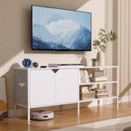 Meuble TV console Pellebant avec meuble de rangement – 140 cm (L) * 40 cm (P) * 61 cm (H)