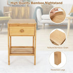 Tables d'appoint en bambou - Lot de 2 - 40,6P x 40,6L x 61H cm