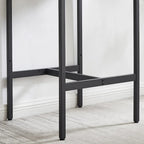 Ensemble table de bar 3 pièces style industriel Grondin avec 2 tabourets de bar en PU souple et dossier, ensemble de salle à manger hauteur comptoir pour 2