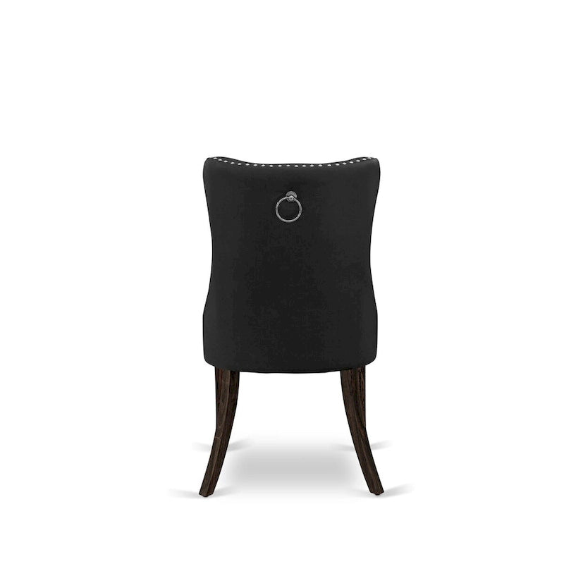 Ensemble de salle à manger East West Furniture composé d'une table rectangulaire en bois et de chaises rembourrées, jacobéen (options de pièces)
