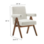 Chaise de salle à manger Lyra en tissu bouclé – Lot de 2