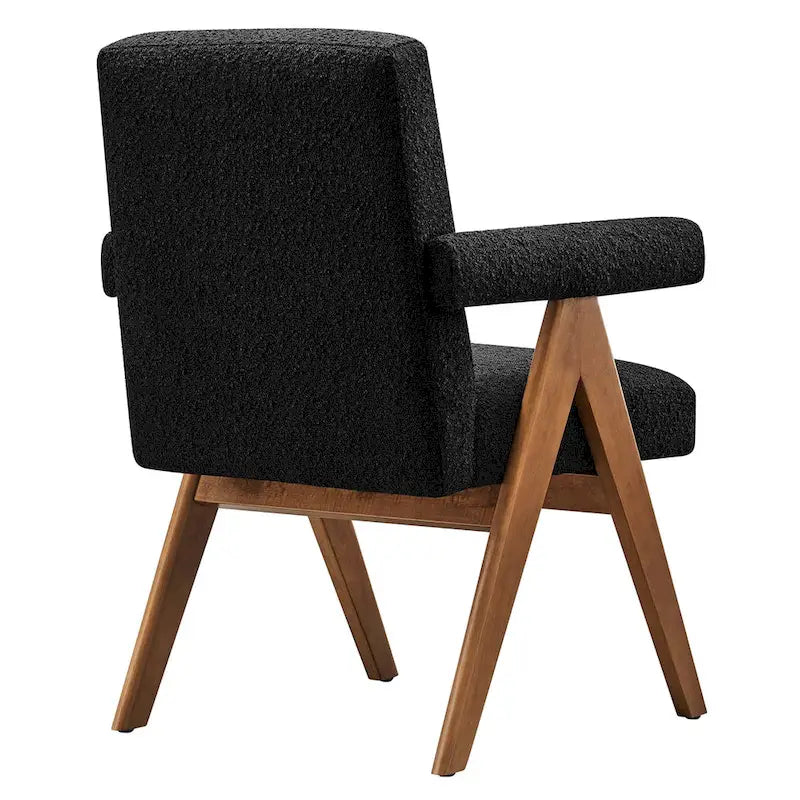 Chaise de salle à manger Lyra en tissu bouclé – Lot de 2