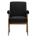 Chaise de salle à manger Lyra en tissu bouclé – Lot de 2