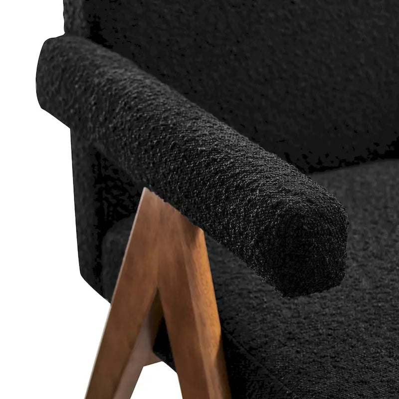 Chaise de salle à manger Lyra en tissu bouclé – Lot de 2
