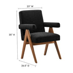 Chaise de salle à manger Lyra en tissu bouclé – Lot de 2