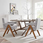 Chaise de salle à manger Lyra en tissu bouclé – Lot de 2