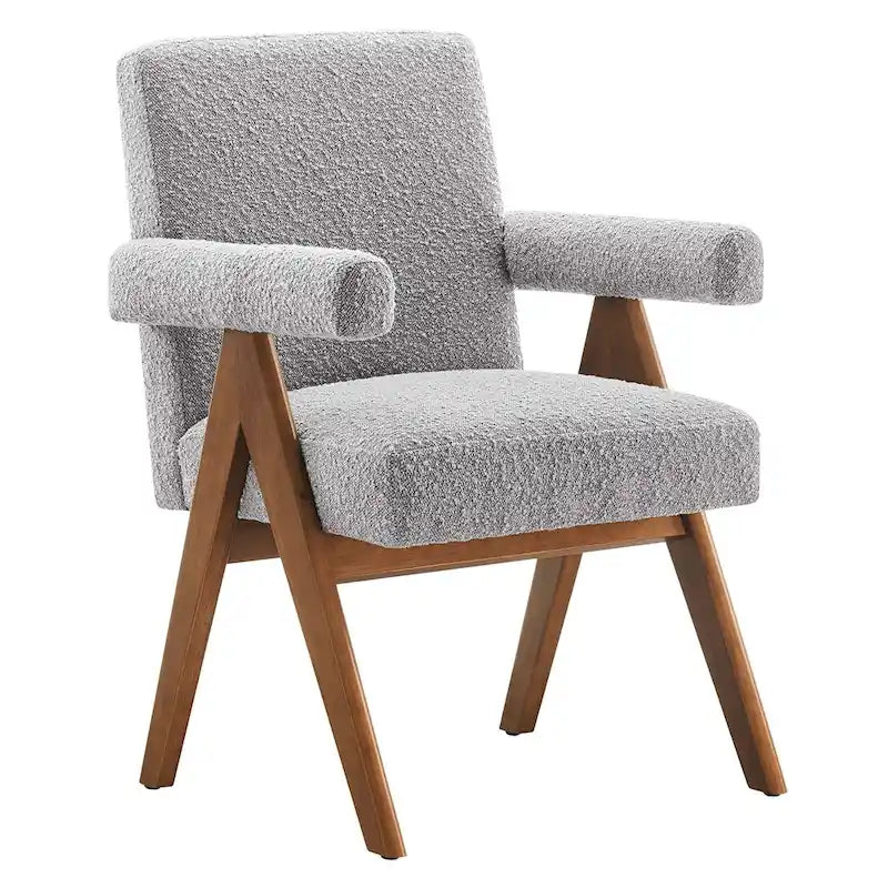 Chaise de salle à manger Lyra en tissu bouclé – Lot de 2